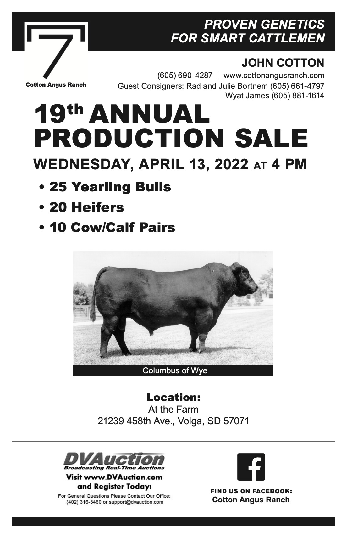 19th ANNUAL PRODUCTION SALE